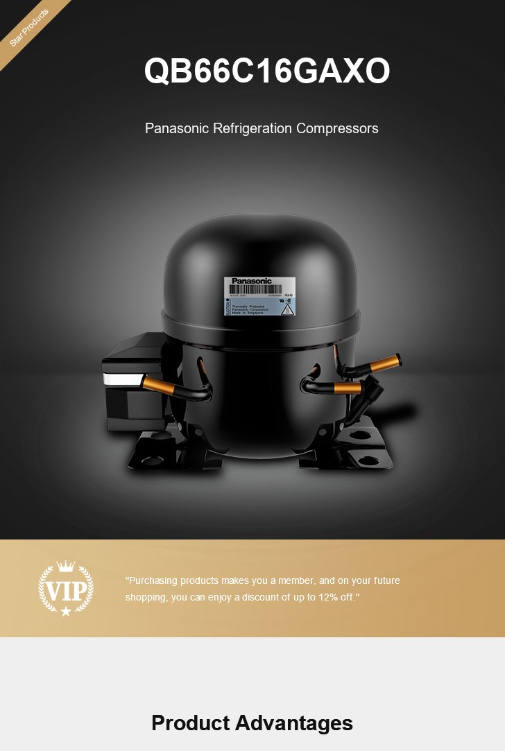 Panasonic Compressor QB66C16GAXO, technical parameters pdf, structure diagram
